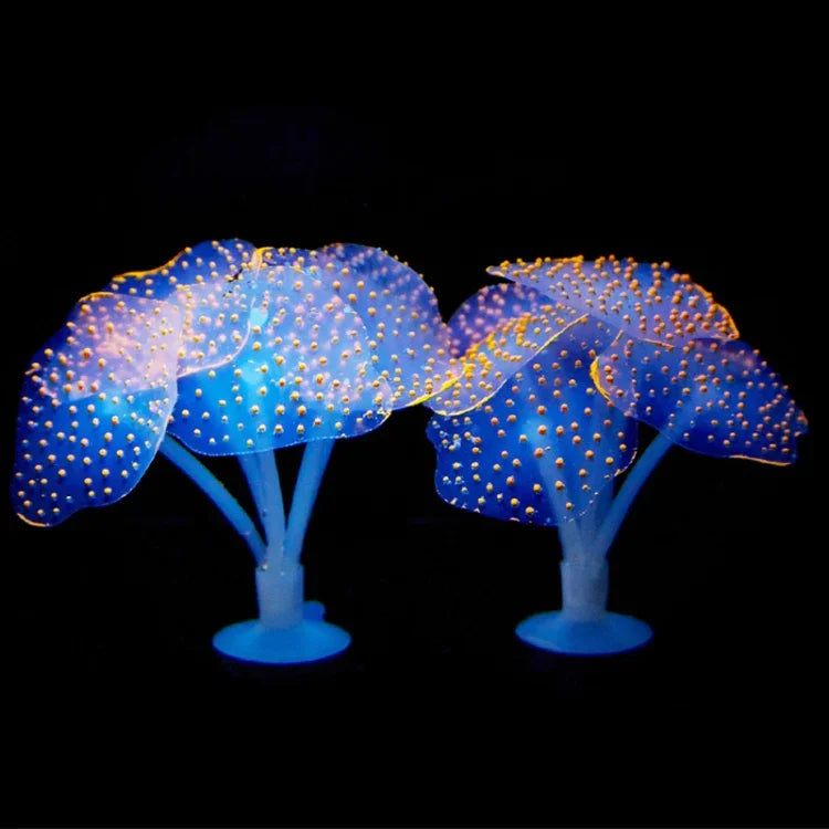 Artigos de Aquário Decoração Água-viva Simulada Fluorescente em Silicone com Ventosa, Tamanho: 10*10*9cm