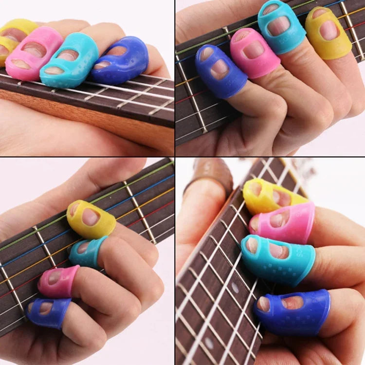 10 PCS Protetor de Dedo Anti-dor para Instrumento de Cordas Guitarra Ukulele, Entrega em Cor Aleatória (Tamanho: S), Tamanho: S
