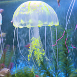 Artigos de Aquário Decoração Água-viva Simulada Fluorescente em Silicone com Ventosa, Tamanho: 5*17cm, 5cm
