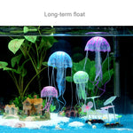 Artigos de Aquário Decoração Água-viva Simulada Fluorescente em Silicone com Ventosa, Tamanho: 5*17cm, 5cm