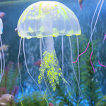 Artigos de Aquário Decoração Água-viva Simulada Fluorescente em Silicone com Ventosa, Tamanho: 5*17cm, 5cm