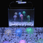 Artigos de Aquário Decoração Água-viva Simulada Fluorescente em Silicone com Ventosa, Tamanho: 5*17cm, 5cm