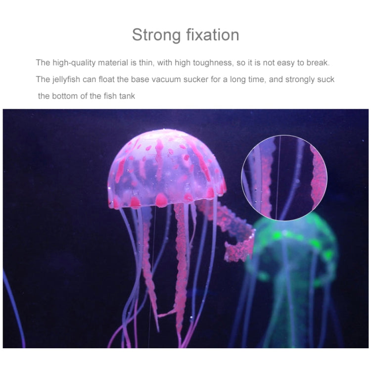 Artigos para Aquário Decoração Silicone Simulação Água-viva Fluorescente com Ventosa, Tamanho: 8*20cm, 8cm