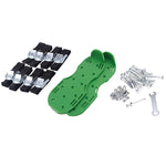 Ferramentas para jardim e relva, sapatos com espigões para arrancar relva com 8 fivelas metálicas, com 8 fivelas metálicas (Preto), com 8 fivelas metálicas (Verde)