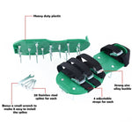 Ferramentas para jardim e relva, sapatos com espigões para arrancar relva com 8 fivelas metálicas, com 8 fivelas metálicas (Preto), com 8 fivelas metálicas (Verde)