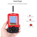 Detector de Peixes Sem Fios XJ-01 Sensor Sonar 125KHz Localizador de Profundidade 0,6-36m com Ecrã LCD de 2,4 polegadas e Antena, Sensor de Temperatura da Água Integrado, XJ-01