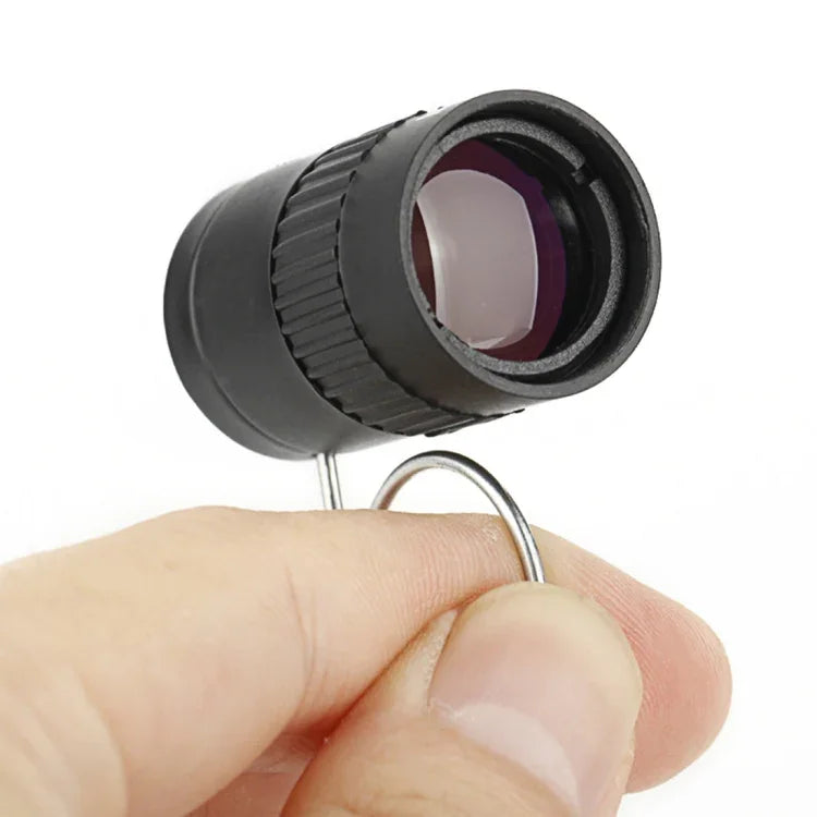 2.5x17.5mm Mini Pocket Miniature Telescope with Finger Buckle, 2.5x17.5 Black, 2.5x17.5 Gold