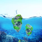 Decoração para Aquário Pedra Pomes Flutuante Suspensa Tanque de Peixes Artificial Musgo Acuarios Pedra Voadora Ornamento Aquático Paisagem, Tamanho Médio: 8,7 x 14,3cm, Pedra Flutuante Tamanho Médio: 8,7 x 14,3cm