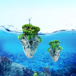 Decoração para Aquário Pedra Pomes Flutuante Suspensa Tanque de Peixes Artificial Musgo Acuarios Pedra Voadora Ornamento Aquático Paisagem, Tamanho Pequeno: 5,8 x 9,2cm, Pedra Flutuante Tamanho Pequeno: 5,8 x 9,2cm