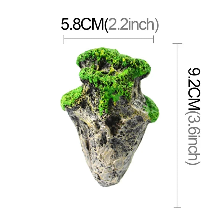 Decoração para Aquário Pedra Pomes Flutuante Suspensa Tanque de Peixes Artificial Musgo Acuarios Pedra Voadora Ornamento Aquático Paisagem, Tamanho Pequeno: 5,8 x 9,2cm, Pedra Flutuante Tamanho Pequeno: 5,8 x 9,2cm