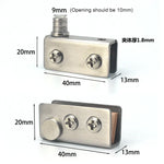 Glass Clip Double Door Touching Exhibition Cabinet Hinge, Double