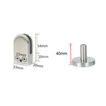 Clipe de fixação para haste de suporte de boca de peixe em vidro em aço inoxidável 201 com haste 14x40mm, Especificação: S, S, com haste 14x40mm