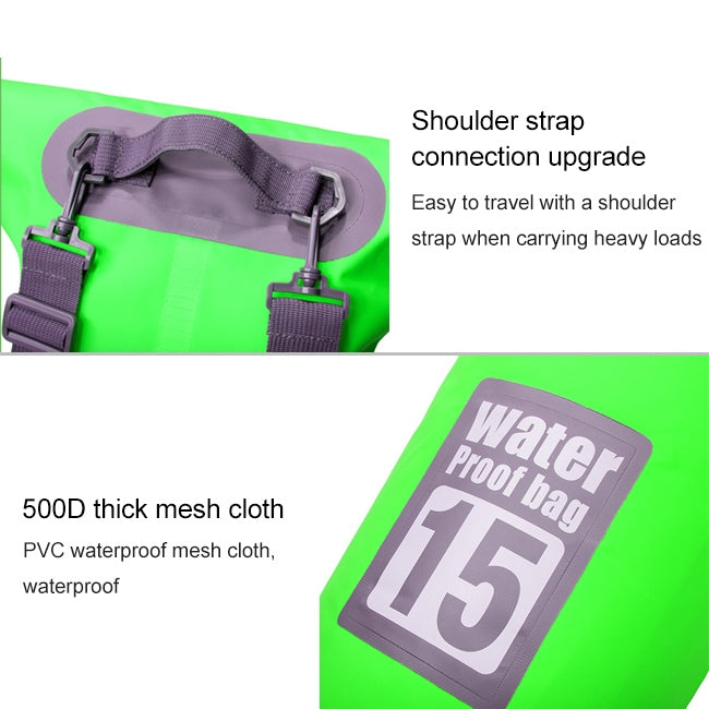 Saco Seco Impermeável para Exterior com Alças Duplas para os Ombros, Capacidade: 10L, 10L