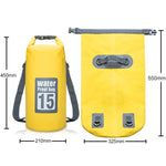Saco Seco Impermeável para Exterior com Alças Duplas para os Ombros, Capacidade: 15L, 15L