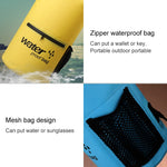 Mochila impermeável exterior com alças duplas, saco seco, saco de barril em PVC, capacidade: 20L, 20L