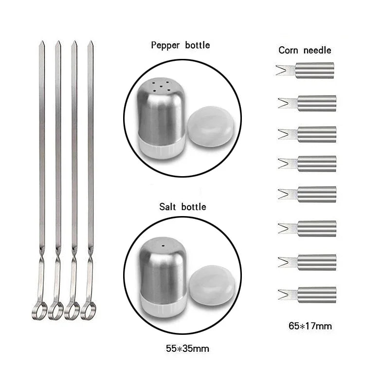 Conjunto de Talheres 20 em 1 para Exterior Talheres para Campismo e Churrasco Conjunto de Ferramentas para Piquenique, 20 em 1
