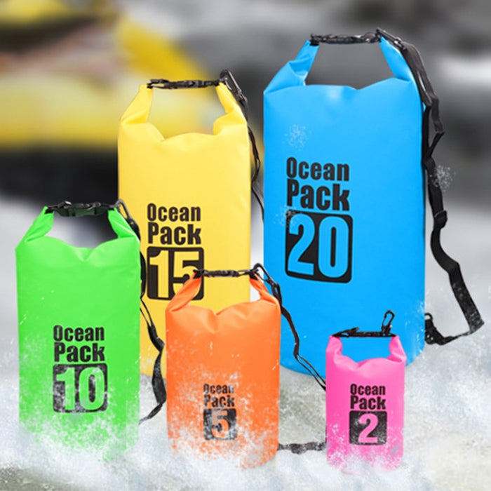 Outdoor Waterproof Single Shoulder Bag Dry Sack PVC Barrel Bag, Capacity: 3L, Capacity: 3L (Black), Capacity: 3L (Dark Blue), Capacity: 3L (Orange), Capacity: 3L (Pink), Capacity: 3L (Green), Capacity: 3L (Sky Blue), Capacity: 3L (Yellow)