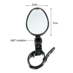 Espelho Retrovisor de Silicone para Bicicleta de Montanha com Liberação Rápida e Rotação de 360 Graus, Espelho Retrovisor