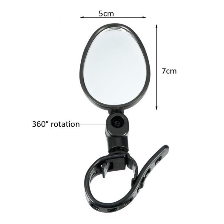 Espelho Retrovisor de Silicone para Bicicleta de Montanha com Liberação Rápida e Rotação de 360 Graus, Espelho Retrovisor