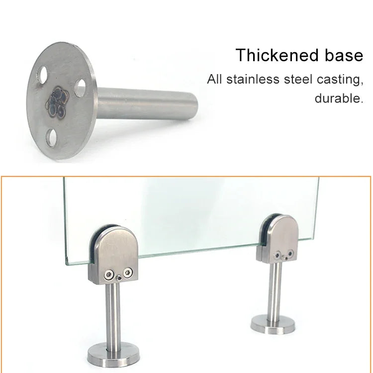 Clipe de fixação para haste de suporte de boca de peixe em vidro em aço inoxidável 304 com haste 14x80mm, Especificação: XL, XL, com haste 14x80mm