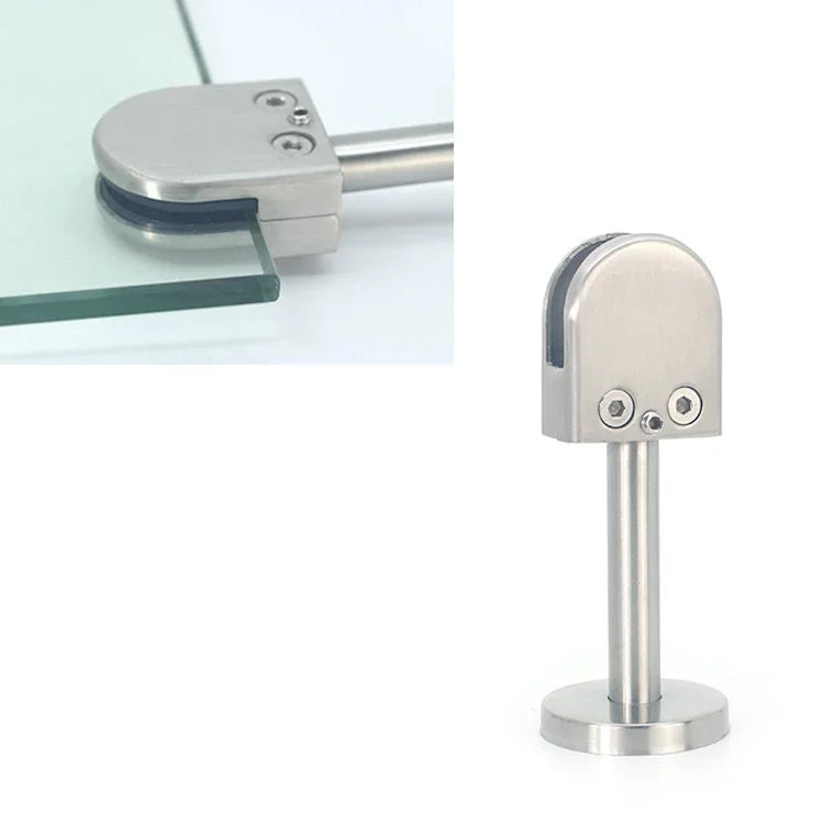 Clipe de Fixação para Vara de Suporte de Boca de Peixe em Vidro em Aço Inoxidável 304 com Vara 14x40mm, Especificação: M, M, com Vara 14x40mm