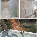 Clipe de Fixação para Vara de Suporte de Boca de Peixe em Vidro em Aço Inoxidável 304 com Vara 14x60mm, Especificação: M, M, com Vara 14x60mm