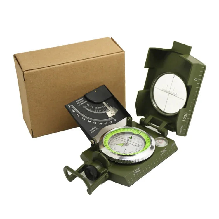 GoldGood K4074 Bússola Americana Prismática de Bolso Militar Multi-funções para Viagens Geológicas ao Ar Livre com Visor Luminoso, K4074