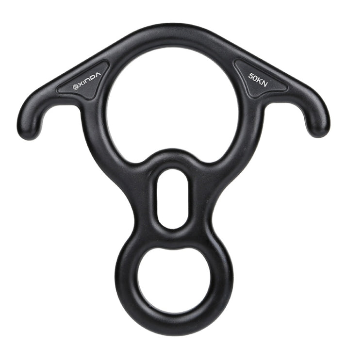 XINDA XD8602 Dispositivo de Descida para Resgate em Escalada Figura 8 com Orelha Curvada, Equipamento de Rapel e Segurança