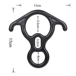 XINDA XD8602 Dispositivo de Descida para Resgate em Escalada Figura 8 com Orelha Curvada, Equipamento de Rapel e Segurança