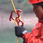 XINDA XD8602 Dispositivo de Descida para Resgate em Escalada Figura 8 com Orelha Curvada, Equipamento de Rapel e Segurança
