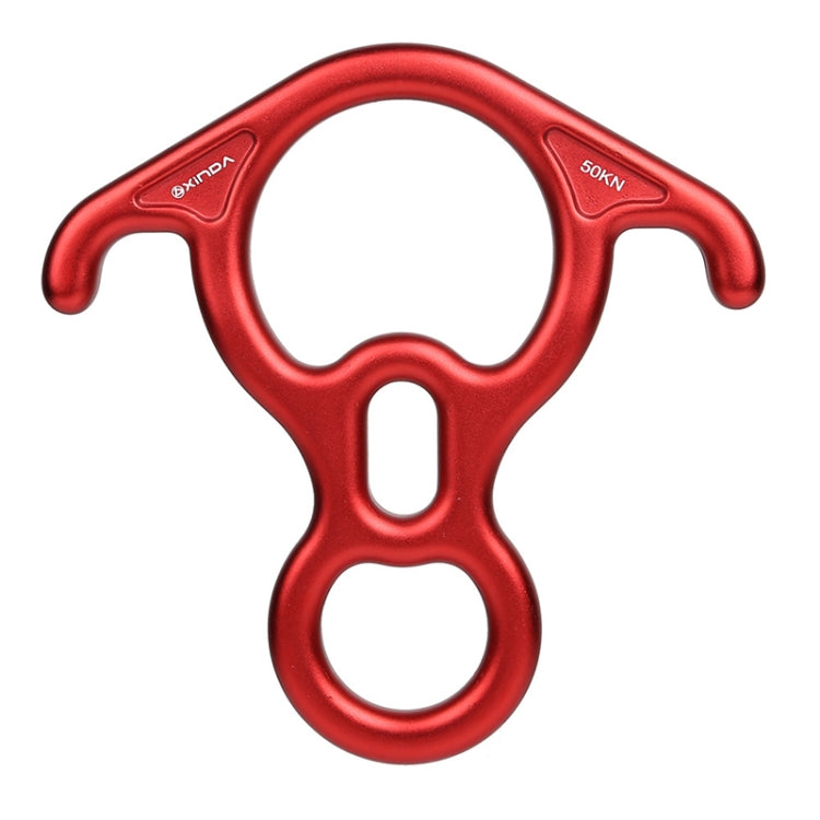 XINDA XD8602 Dispositivo de Descida para Resgate em Escalada Figura 8 com Orelha Curvada, Equipamento de Rapel e Segurança