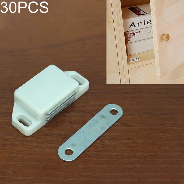 30 PCS de Ventosas Magnéticas Fortes de Plástico para Porta de Armário, Roupeiro, Estante, Acessórios para Casa, Tamanho: M, M