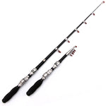 Cana de Pesca Telescópica Portátil para Pesca Marinha de 37cm, Comprimento Estendido: 2,3m, 2,3m