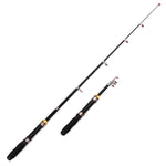Cana de Pesca Telescópica Portátil para Pesca Marinha de 36cm, Comprimento Estendido: 2,1m, 2,1m