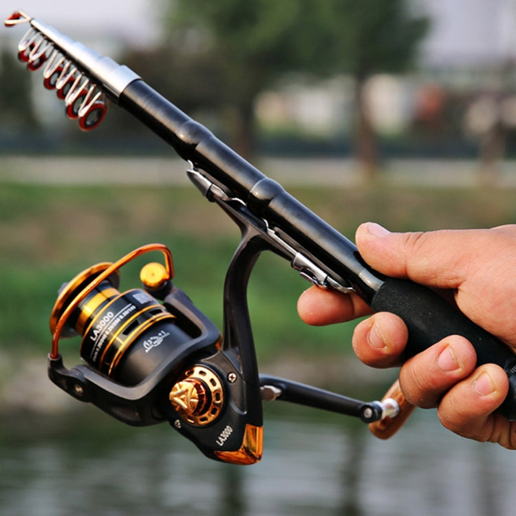 Cana de Pesca Telescópica Portátil para Pesca Marinha de 30cm, Comprimento Estendido: 1,0m, 1,0m