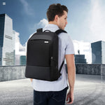 Bopai 751-006881 Mala de Ombro Dupla Empresarial Antirroubo Impermeável de Grande Capacidade, com Porta USB para Carregamento, Tamanho: 30x14x44cm, 751-006881