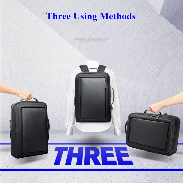 Bopai 751-006551 Mochila Empresarial Casual de Grande Capacidade e Respirável para Portátil com Interface USB Externa, Tamanho: 30 x 12 x 44cm, 751-006551