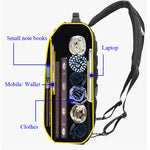 Bopai 751-006551 Mochila Empresarial Casual de Grande Capacidade e Respirável para Portátil com Interface USB Externa, Tamanho: 30 x 12 x 44cm, 751-006551