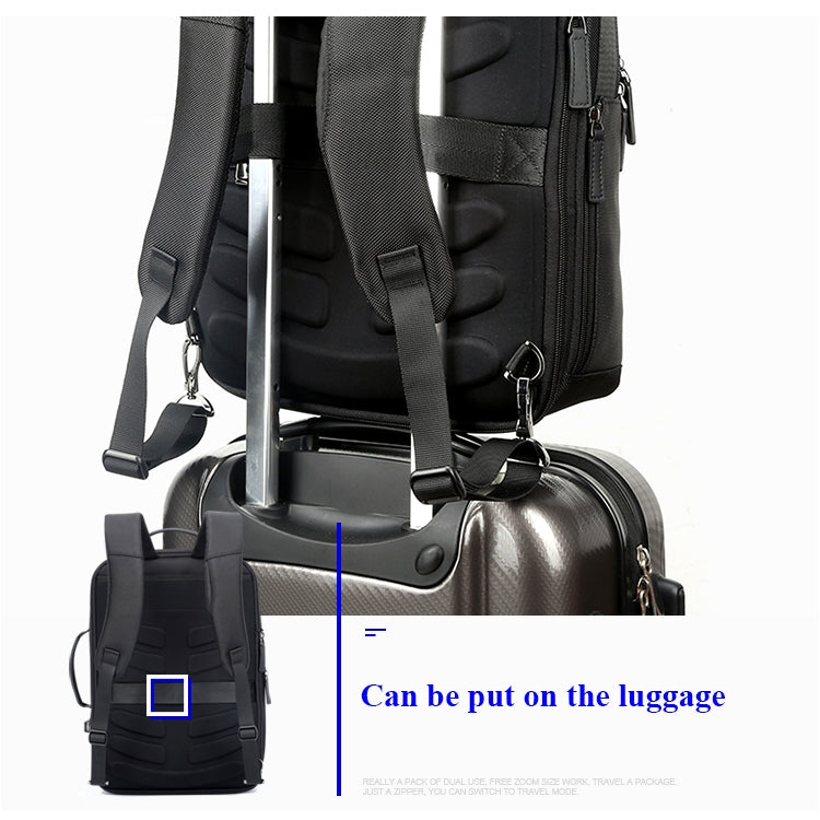 Bopai 751-006551 Mochila Empresarial Casual de Grande Capacidade e Respirável para Portátil com Interface USB Externa, Tamanho: 30 x 12 x 44cm, 751-006551