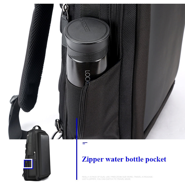 Bopai 751-006551 Mochila Empresarial Casual de Grande Capacidade e Respirável para Portátil com Interface USB Externa, Tamanho: 30 x 12 x 44cm, 751-006551
