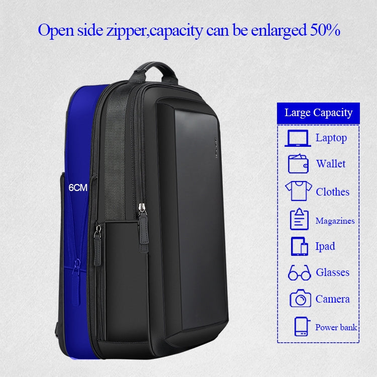 Bopai 751-006551 Mochila Empresarial Casual de Grande Capacidade e Respirável para Portátil com Interface USB Externa, Tamanho: 30 x 12 x 44cm, 751-006551