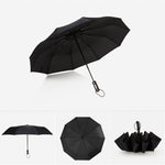 Guarda-chuva automático leve portátil de três dobras impermeável anti-UV