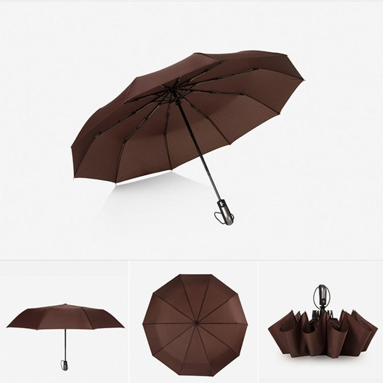 Guarda-chuva automático leve portátil de três dobras impermeável anti-UV