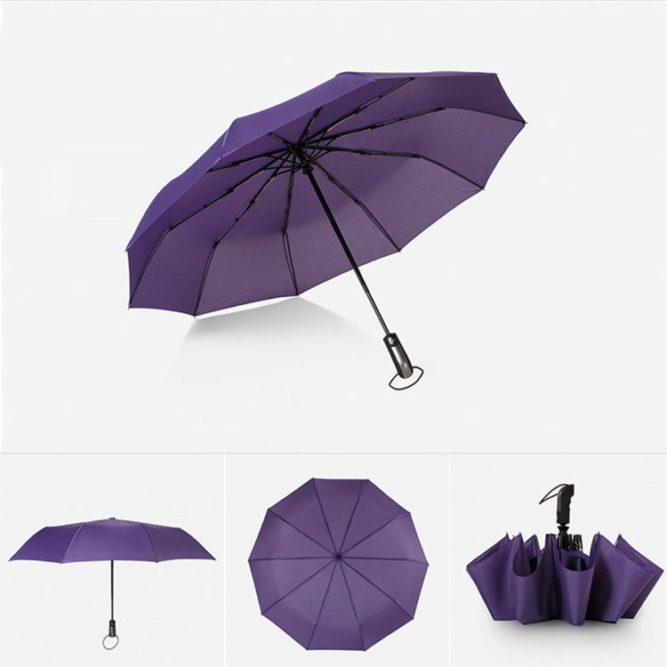 Guarda-chuva automático leve portátil de três dobras impermeável anti-UV