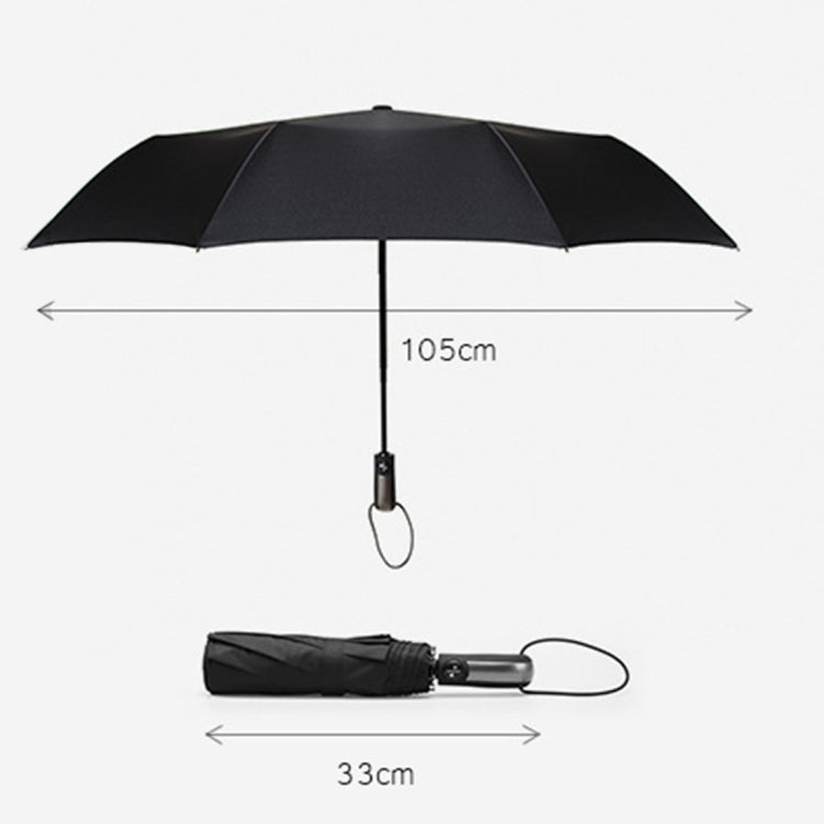Guarda-chuva automático leve portátil de três dobras impermeável anti-UV