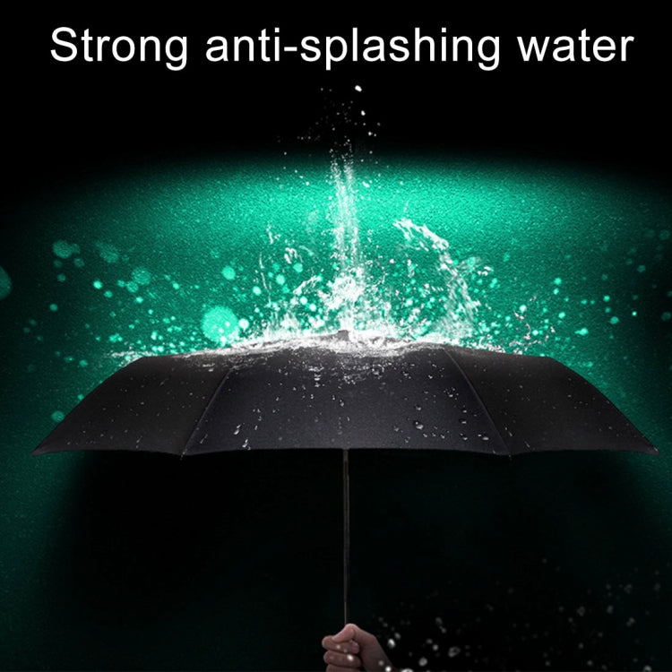 Guarda-chuva automático leve portátil de três dobras impermeável anti-UV
