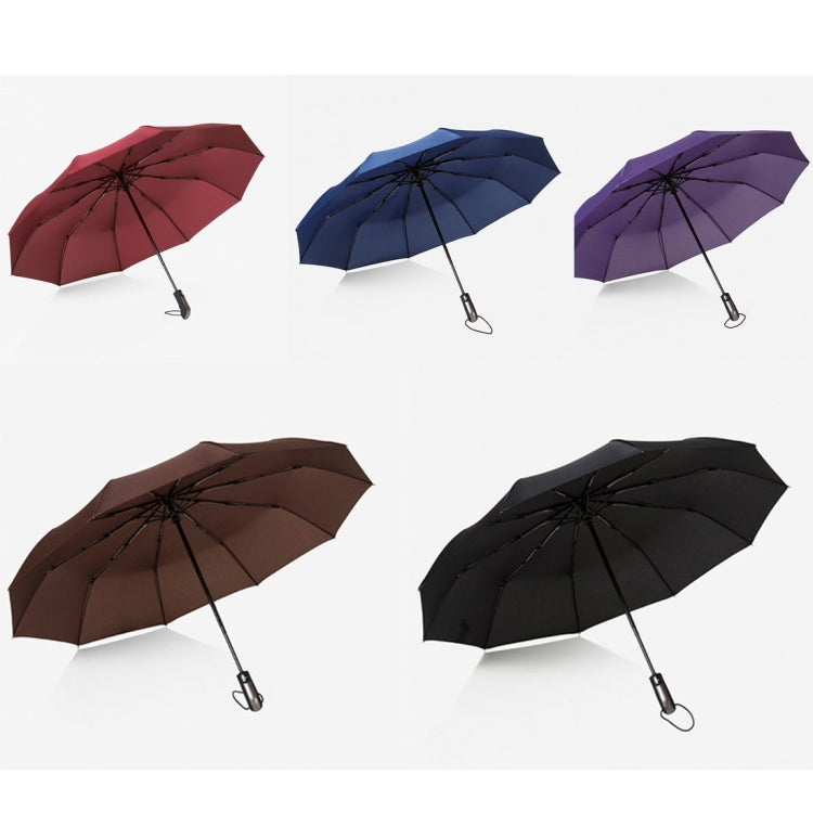 Guarda-chuva automático leve portátil de três dobras impermeável anti-UV
