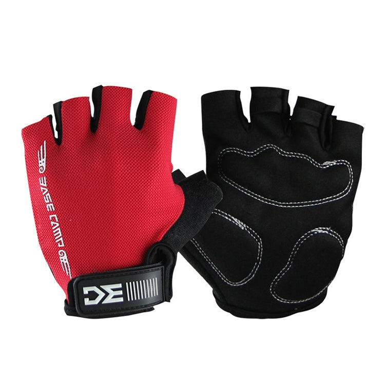 BaseCamp BC-204 Luvas de Ciclismo Meio Dedo em Lycra, Tamanho: M, Tamanho: M
