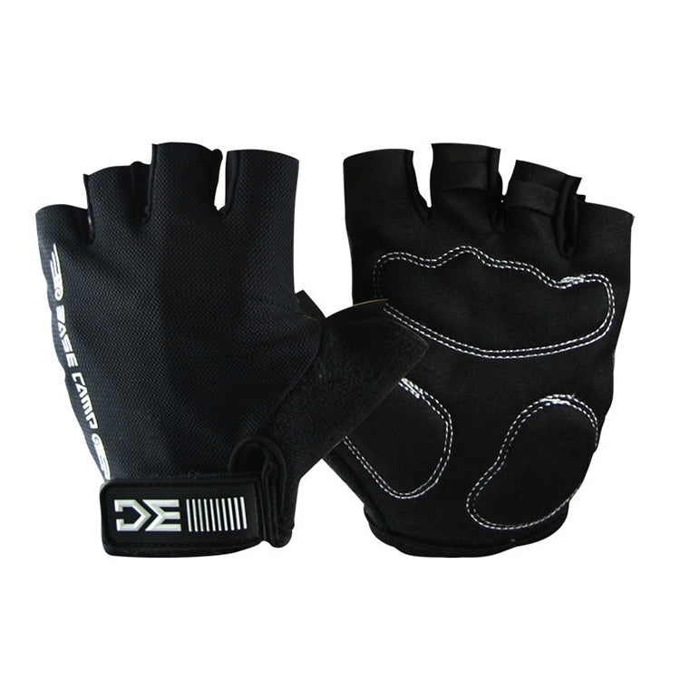 BaseCamp BC-204 Luvas de Ciclismo Meio Dedo em Lycra, Tamanho: XL, Tamanho: XL
