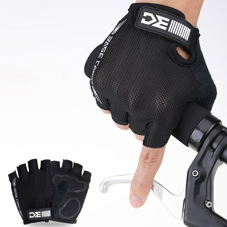 BaseCamp BC-204 Luvas de Ciclismo Meio Dedo em Lycra, Tamanho: XL, Tamanho: XL